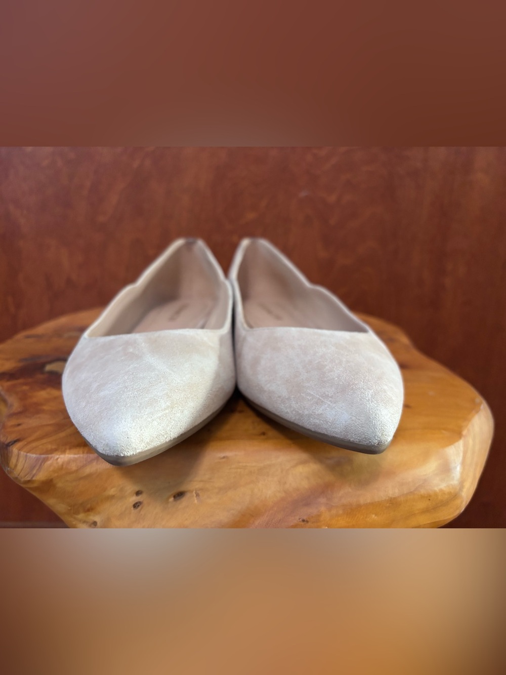 COACH Pointed Toe Suede Flats - Nude/Light Beige, GUC - Picture 10 of 14